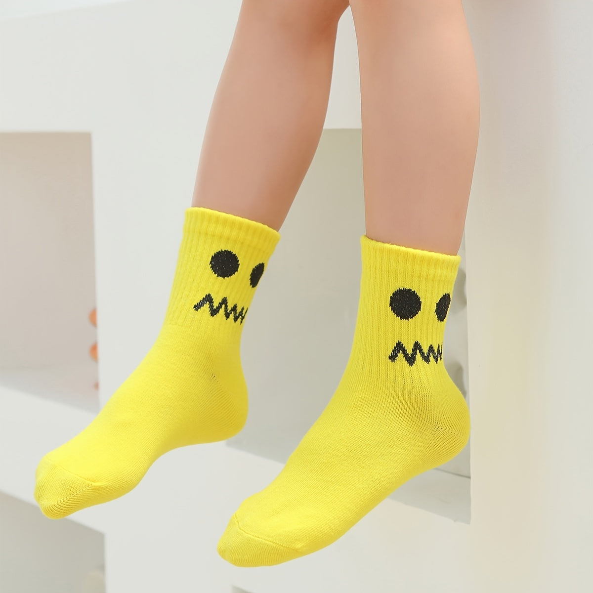 5 Pairs Kids Cotton Crew Socks Warm Winter Boys Girls
