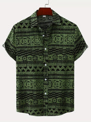 Men's Hawaiian Shirts Floral Print Short Sleeve Button Down Shirt