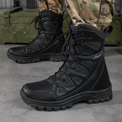 Men's Combat Boots Casual Lace up Walking Hiking Outdoor Shoes