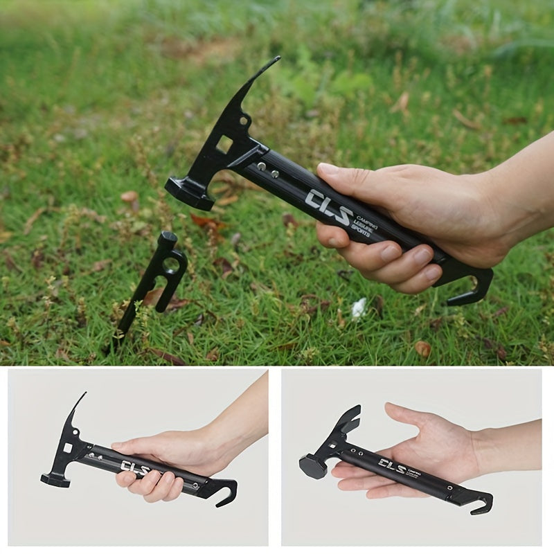 Mini Tent Hammer & Stake Remover Combo for Camping