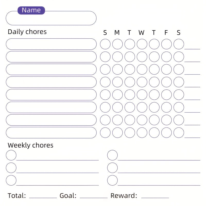 Magnetic Chore Chart for Students - Dry Erase Behavior & Reward Chart