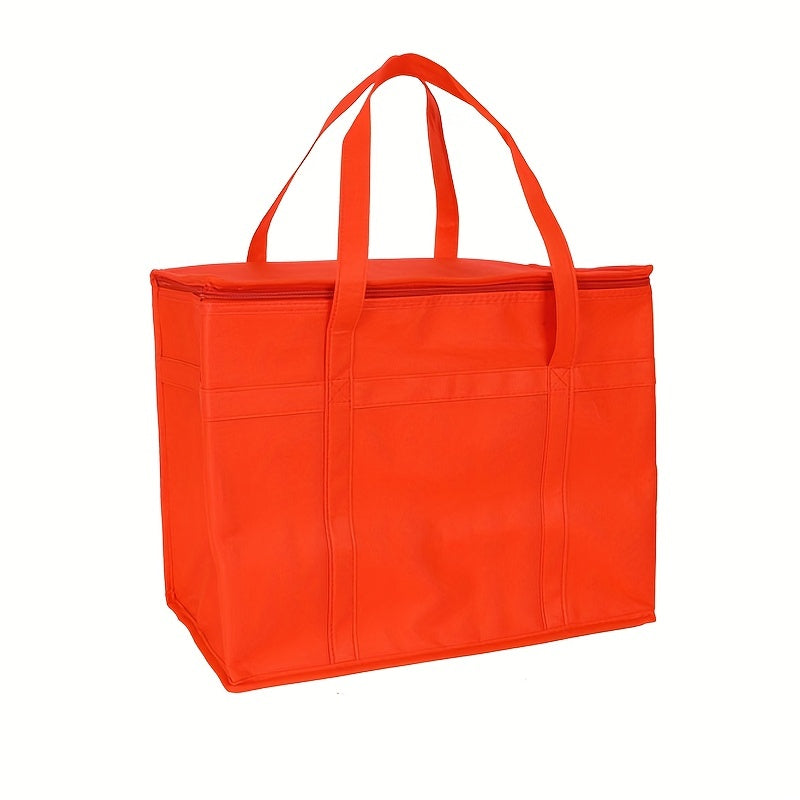 Large Red Insulated Bag Aluminum Foil Cooler Lunch Bag
