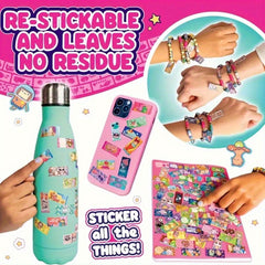 110pcs DIY Handstring Stickers Set Colorful Beads & Stickers for Journals Crafts