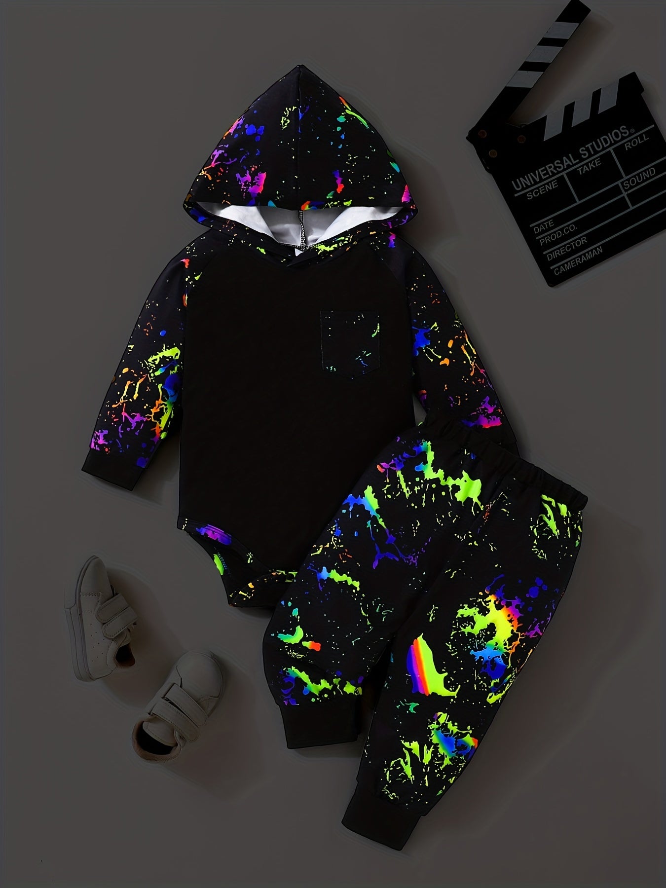 Baby Boys Glow In The Dark Hoodie & Pants Set
