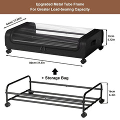 2pcs Underbed Storage Box Space Saving Organizer with Wheels