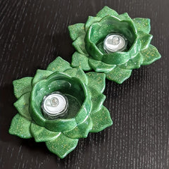 Lotus Tealight Candle Holders Resin Silicone Mold Flower Candlestick Epoxy