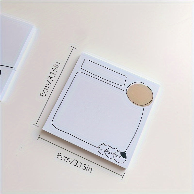 50sheets Cartoon Cat Dialogue Box Sticky Notes Message Book Office Supplies