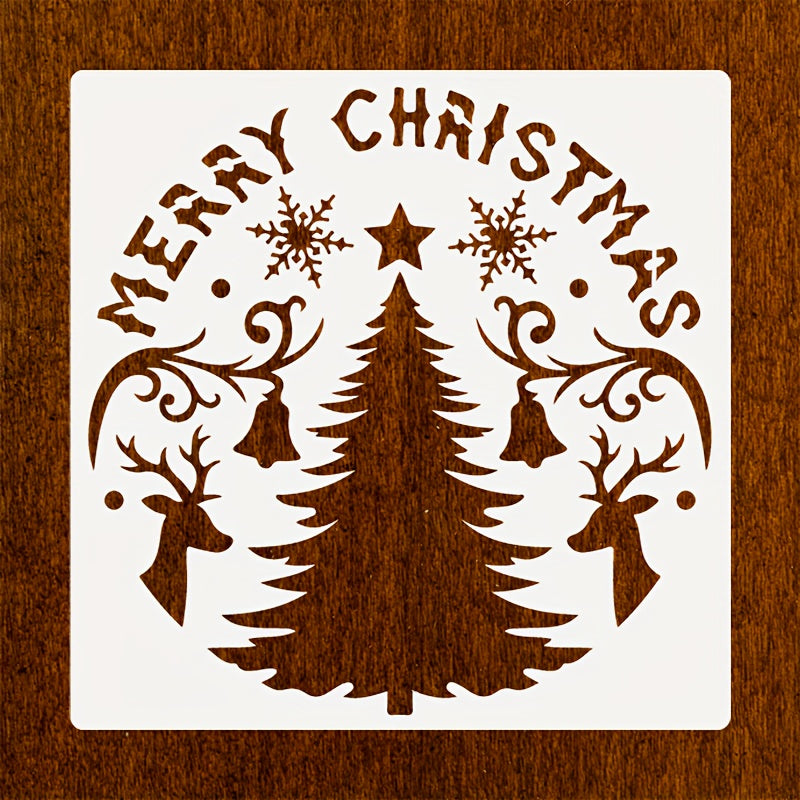 Reusable Christmas Tree Deer Drawing Template DIY Decoration