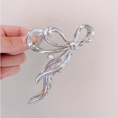 3pcs Metal Wave Hair Claw Large Back Head Shark Claw Headwear Hair Accessories