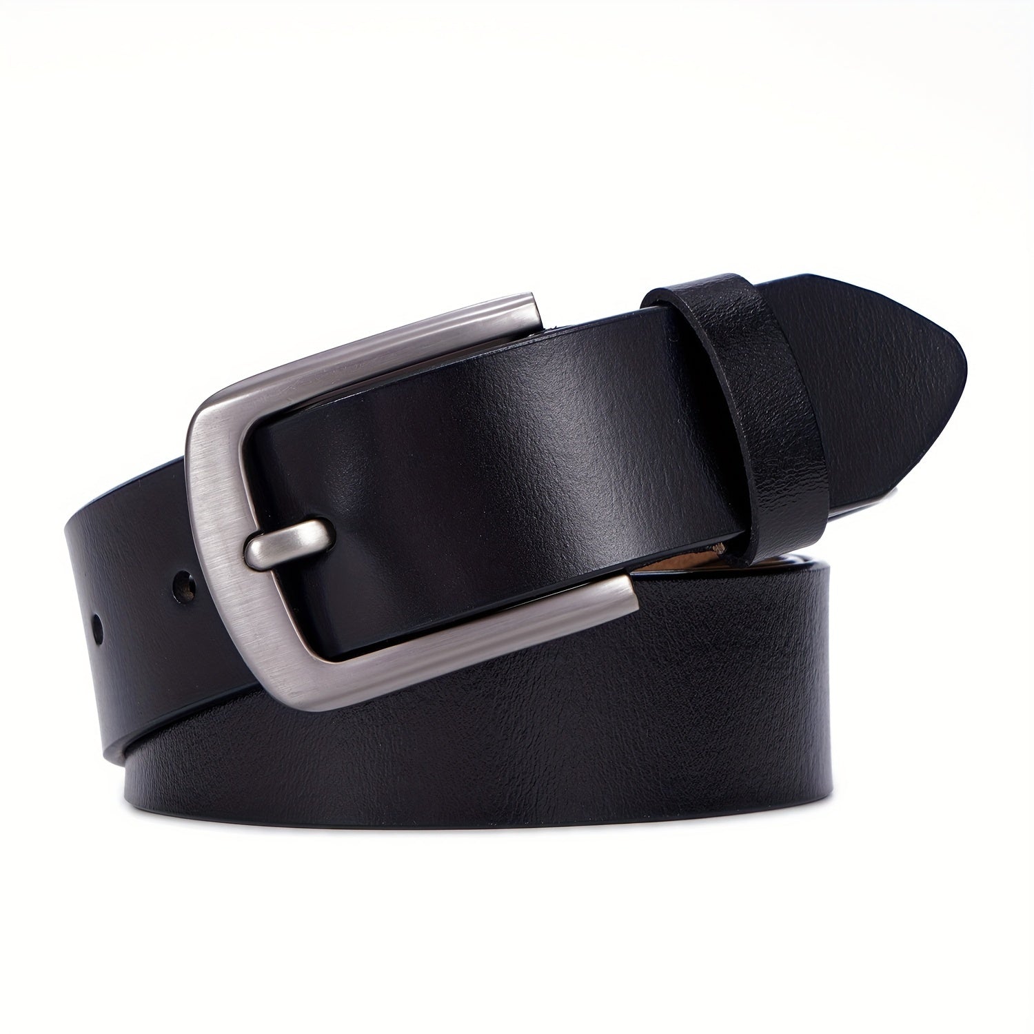  Leather Belt Pin Buckle Solid Casual Waist Belt