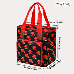 Portable Printed Yarn Storage Bag Large Capacity Crochet Hook Storage Case