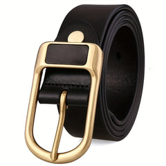Vintage Coffee PU Leather Men's Art Style Belt