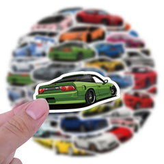 60pcs JDM Car Decals Mixed Vinyl Stickers DIY Creative Self-Adhesive Reusable