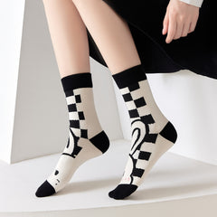 Funny Pattern Mid Tube Socks for Women