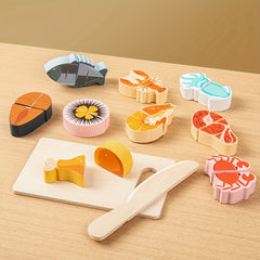 Wooden Pretend Food Fruit Cutting Kitchen Toy