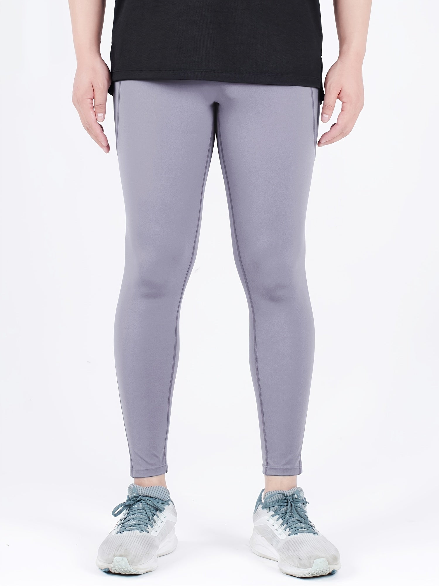 Men's High Waist Compression Sports Leggings Quick Dry Pants