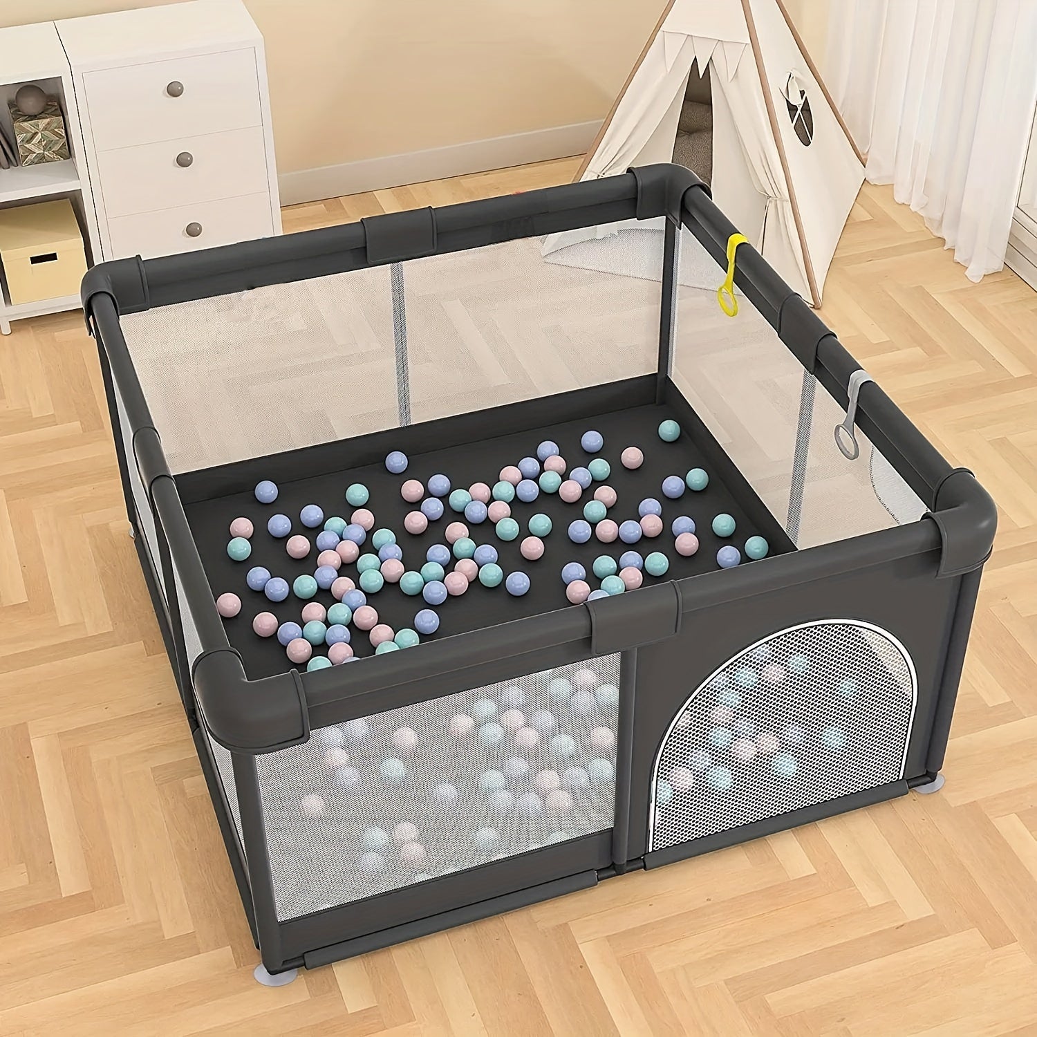 Large Baby Playpen with Non-Slip Base