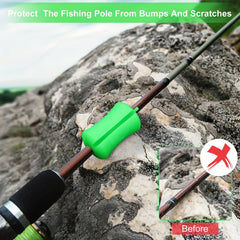 8pcs Portable Fishing Rod Fixed Ball Silicone Fishing Rod Clip Holder