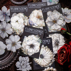 20 Sheets DIY Light Plant Flowers Stickers 9.4cm x 16.2cm