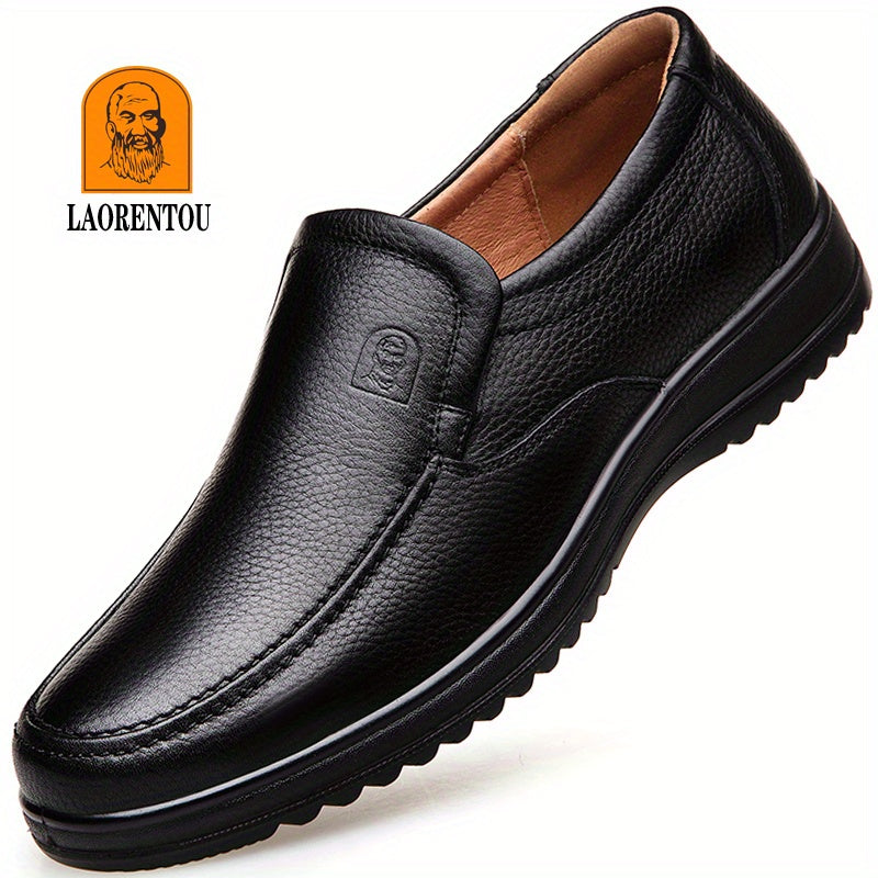 LAORENTOU Men's Leather Loafer Shoes Lightweight Non Slip Casual