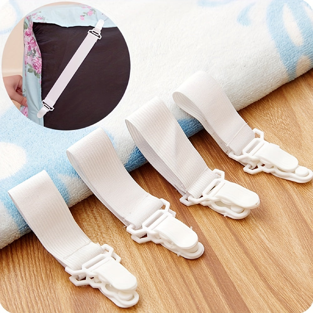 4pcs Mattress Sheet Clip Grippers Straps Holder Fastener Anti-slip Buckles
