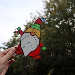 Acrylic Lantern Dwarf Santa Christmas Decoration Pendant