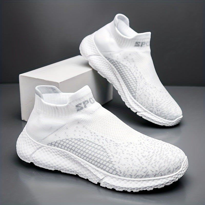 Men's Knitted Slip On Casual Shoes Breathable Lightweight Sock Shoes