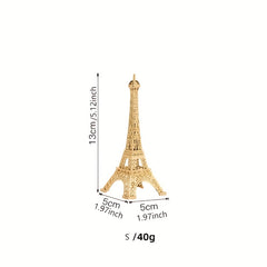 Golden Paris Eiffel Tower Model Window Decoration Photo Props