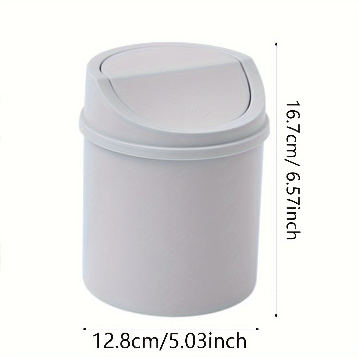 1pc Mini Trash Can with Lid for Living Room Table