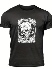 Men's Skull Sketch T Shirt for Outdoor Adventures