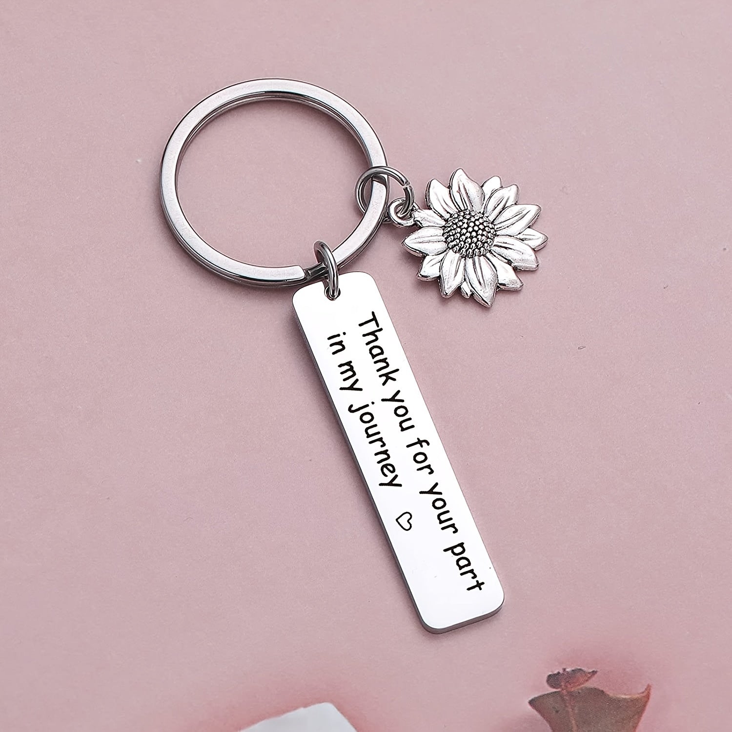 Sunflower Keychain Thank You For Your Part In My Journey