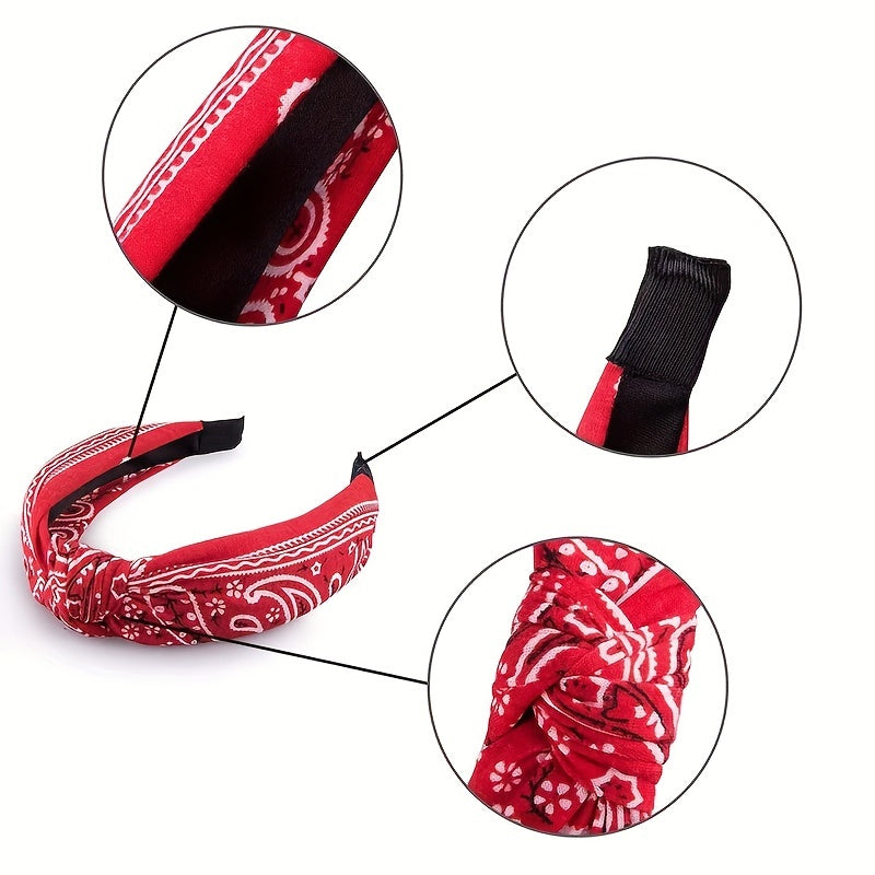 Bohemian Style Yoga Sports Headband Sweat Absorb Sweatband Elastic Headband