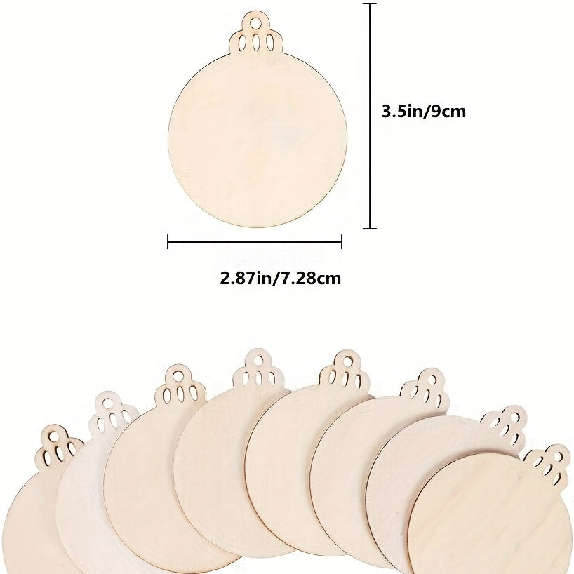 10pcs Wooden Slices 8.89cm DIY Christmas Decorations Craft Toys