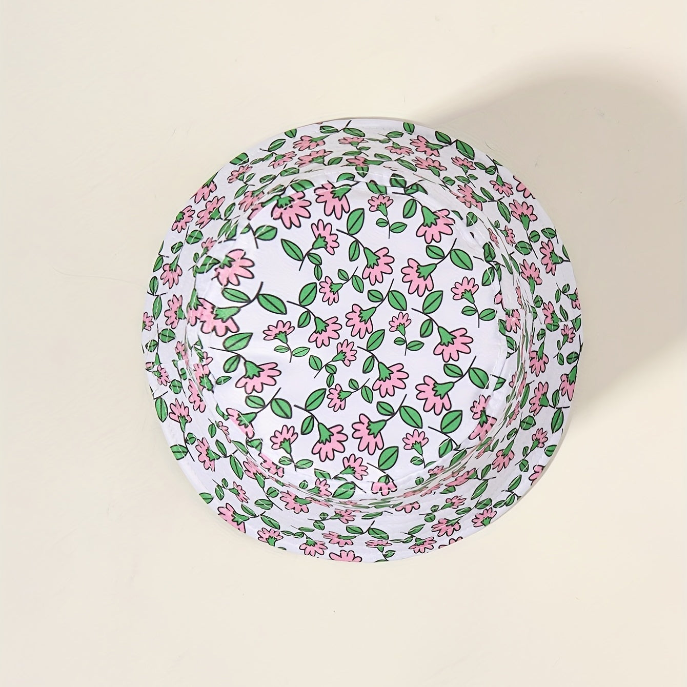 Leaf Flower Print Bucket Hat Casual Sunscreen Fisherman Cap
