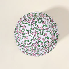 Leaf Flower Print Bucket Hat Casual Sunscreen Fisherman Cap