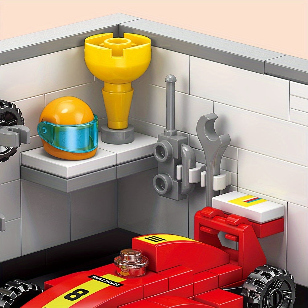 Racer Room Building Blocks DIY Mini Indoor Model Assembled Building Block Toys