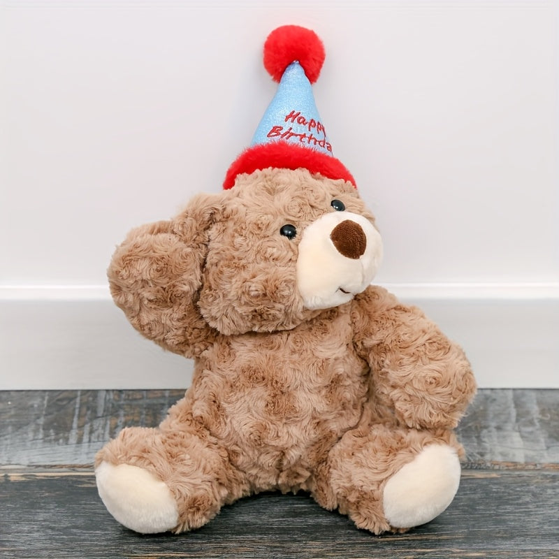 Cute Birthday Teddy Bear with Happy Birthday Hat