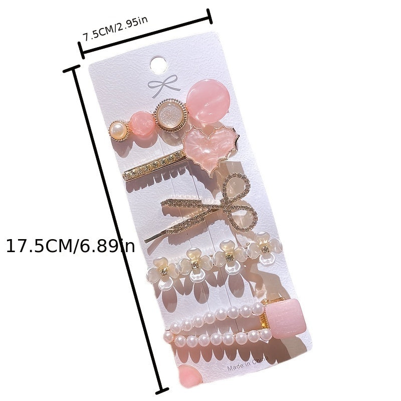 5PCS Rhinestone Hair Pins Hair Clip Set