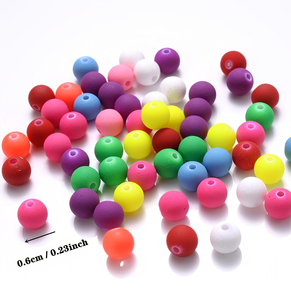 100pcs 6mm Acrylic Christmas Beads Mix Spacer Jewelry Beads