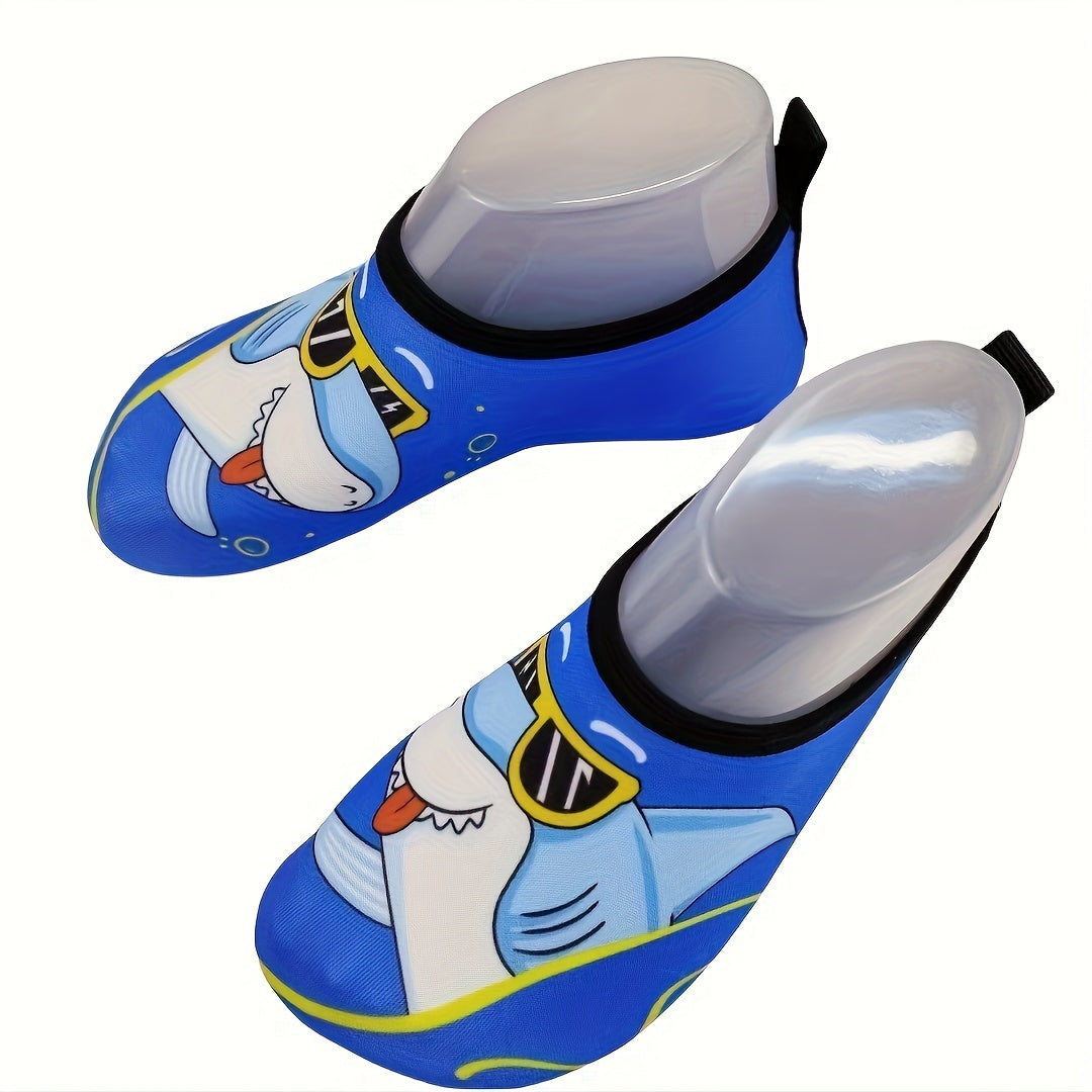 Kid's Shark Pattern Water Socks Breathable Quick Dry Non Slip