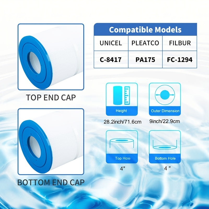Pool Filter Cartridge Replacements HYP 175 High Dust Holding Rate