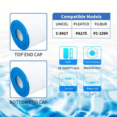 Pool Filter Cartridge Replacements HYP 175 High Dust Holding Rate