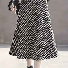  Allover Print High Rise A-line Maxi Skirt With Pockets