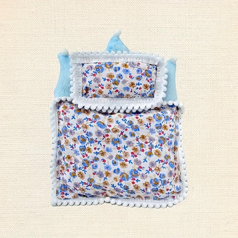 3 Fabric Dollhouse Seating Party Floral Pillows Quilts And Mats