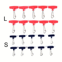 10pcs Fishing Line Sinker Slider with Hook Snap Tool Gear Accessory