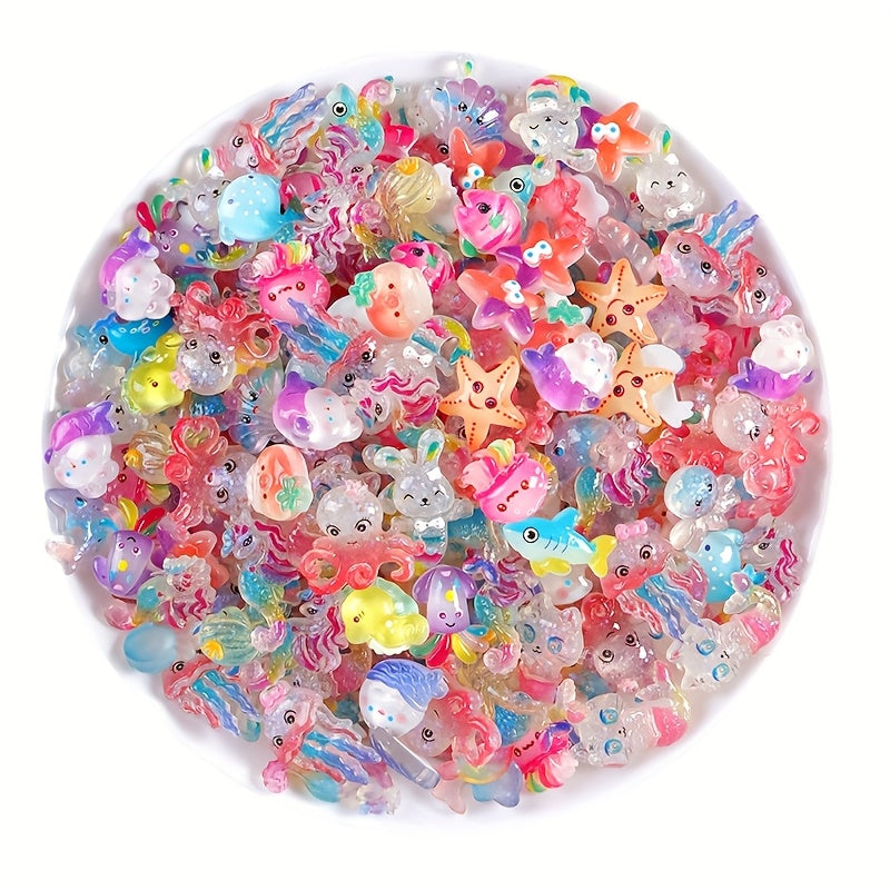 30 Glow in the Dark Marine Animal Ornaments for Decoration and Crafts