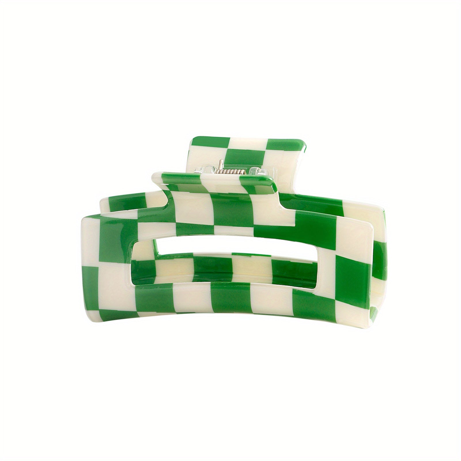 Green Hair Clip Barrettes Rectangular Claw Clips For Women