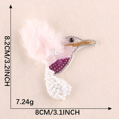 Sequin Bird Embroidery Patch For Girls Clothing Coat Accessories