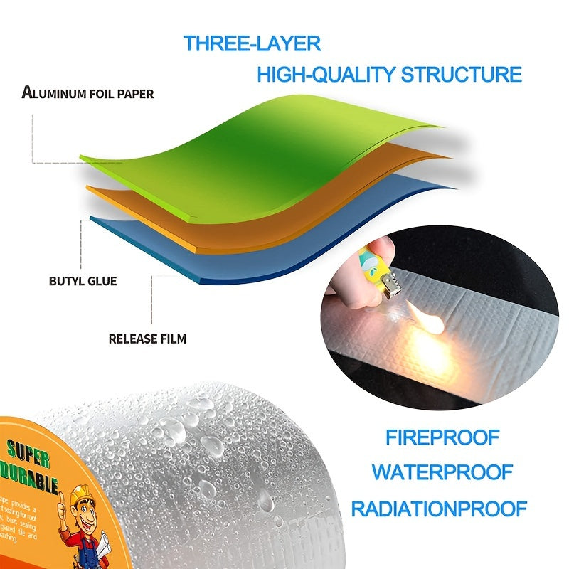Butyl Waterproof Tape - Leak Proof Seal Strip for Boat, Pipe, HVAC, Roof