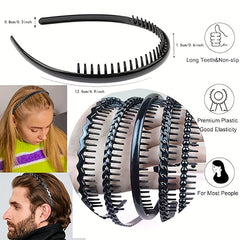 10pcs Minimalist Bright Headbands Set Non-slip Hair Hoops